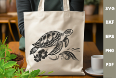 Turtle Design, Underwater World, Cutting board, Laser SVG Product Image 3