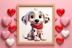 Cute Valentine Dog Clipart, Valentines Day Dog Clipart Product Image 3