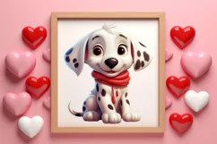 Cute Valentine Dog Clipart, Valentines Day Dog Clipart Product Image 3