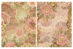 Shabby Chic, Paper, Floral, Papers, Junk Journal Product Image 3