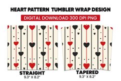 Heart Pattern Tumbler Warp Design Product Image 3