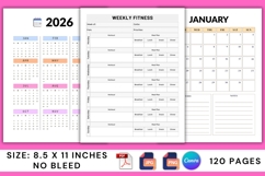 2026 Weekly Fitness Planner Product Image 3