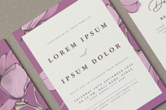 beautiful wedding card invitation set with magnolia flower Product Image 3