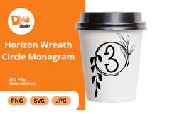 Horizon Wreath Circle Monogram Product Image 1