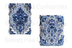 Blue Toile, Ephemera, PNG, Clipart, Junk Journal, flowers Product Image 3