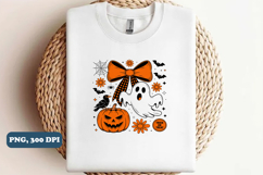 Vintage Halloween Ghost Coquette Png sublimation design Product Image 3
