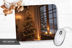 Cozy Christmas Scene Mouse Pad PNG Design Product Image 1
