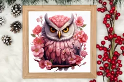 Christmas Owl Clipart, Christmas Owl Clipart, Christmas Owl Product Image 3