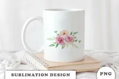 Watercolor flowers bouquet PNG Product Image 3