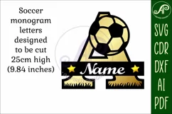 Football or Soccer Capital Monogram Letter A SVG Product Image 3