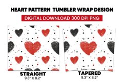 Heart Pattern Tumbler Warp Design Product Image 3