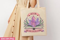 Just a Girl Who Loves PNG, Crystal Sublimation PNG Product Image 1
