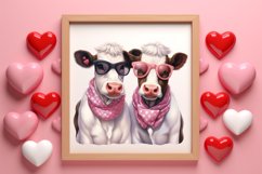 Cute Couple Animal Valentine Clipart, Valentines Day Couplet Product Image 3
