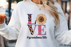 LOVE #grandma life PNG, Mothers day Mom sublimation Product Image 1
