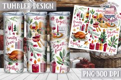 Sublimation Tumbler WRAP Christmas Design Quote Watercolor Product Image 1