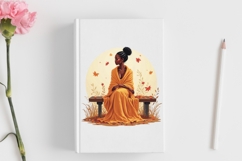 Motivational Autumn melanin woman png Product Image 3