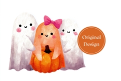 Watercolor Halloween Ghost Tumbler, Kids Halloween Tumbler Product Image 3