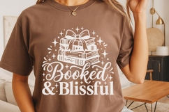Booked And Blissful Svg, Book Lover Svg, Book Nerd Svg. Product Image 4