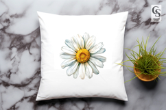 White Daisy Flower Clipart Sublimation PNG Product Image 3