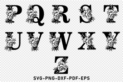 Flower Monogram Font SVG Laser Cut Files Product Image 3