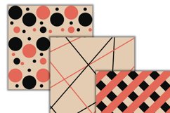 Nude, Orange, and Black Digital Papers Product Image 3