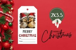Winter Gift Tag Printable, Christmas Birds Gift Tag PNG Product Image 3