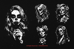 10 Bundle Dark Art Sugar Girl Muertos Mexicana Women Floral Product Image 5
