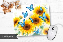 Sunflower Foliage Mouse Pad PNG Design Product Image 1