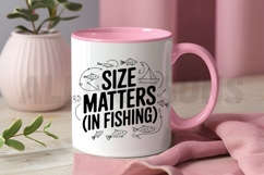 Size Matters In Fishing Quote With Fish And Boat Line Art Product Image 3