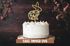 9 Easter bunny cake topper SVG I Cake topper SVG Product Image 4