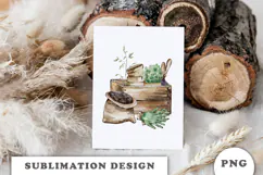 Watercolor Garden sublimation PNG Product Image 3