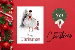 Christmas Greeting Card, Christmas Ballerina Greeting Card Product Image 3