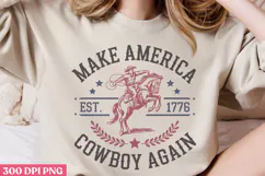 Make America cowboy PNG, 4th Of July Sublimation PNG Product Image 3