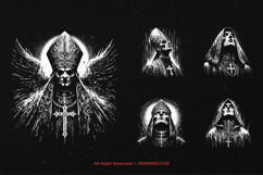 10 Bundle Dark Art Demon Priest Heretic Skull Satan Death Product Image 5