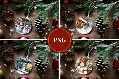 Watercolor Christmas Ornaments, Watercolor Snowman PNG Product Image 3
