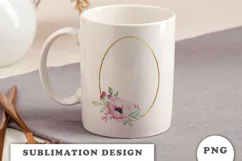 Watercolor flowers wreath PNG Product Image 3