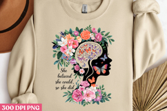She believed she could so she did PNG, Motivation Sublimatio Product Image 3