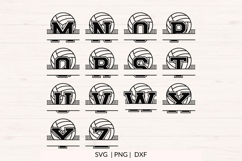 Volleyball Monogram SVG Alphabet AZ | Split Letter Product Image 3