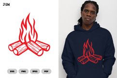 Campfire SVG - Campfire Clipart - Camping SVG Product Image 1