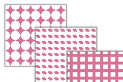 palevioletred and white patterns digital papers Product Image 3