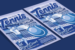Tennis Tournament Retro Style Flyer Product Image 3