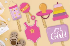 Baby Shower for Baby Girl Photo Booth Props Product Image 4