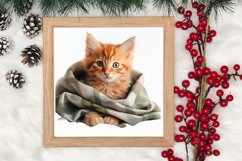 Pets Love Christmas Watercolor Clipart, Christmas PNG Product Image 3