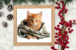 Pets Love Christmas Watercolor Clipart, Christmas PNG Product Image 3