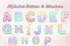 Cute Pastel Alphabet Letters &amp; Numbers,Kawaii Floral Heart Product Image 3