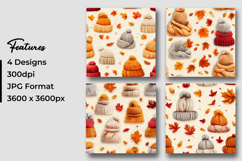 Autumn Cozy Knits Digital Paper Product Image 3