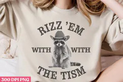 Rizz 'Em With The Tism PNG, Funny Animal Sublimati Product Image 3