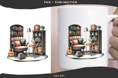 Book nook png design for T-shirts Product Image 3