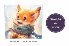 Christmas Tumbler Wrap PNG, Christmas Fox Sublimation Design Product Image 3