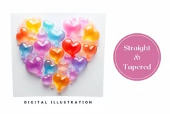 3d Crystal Heart Tumbler Design, Valentine's Day Tumbler Product Image 3